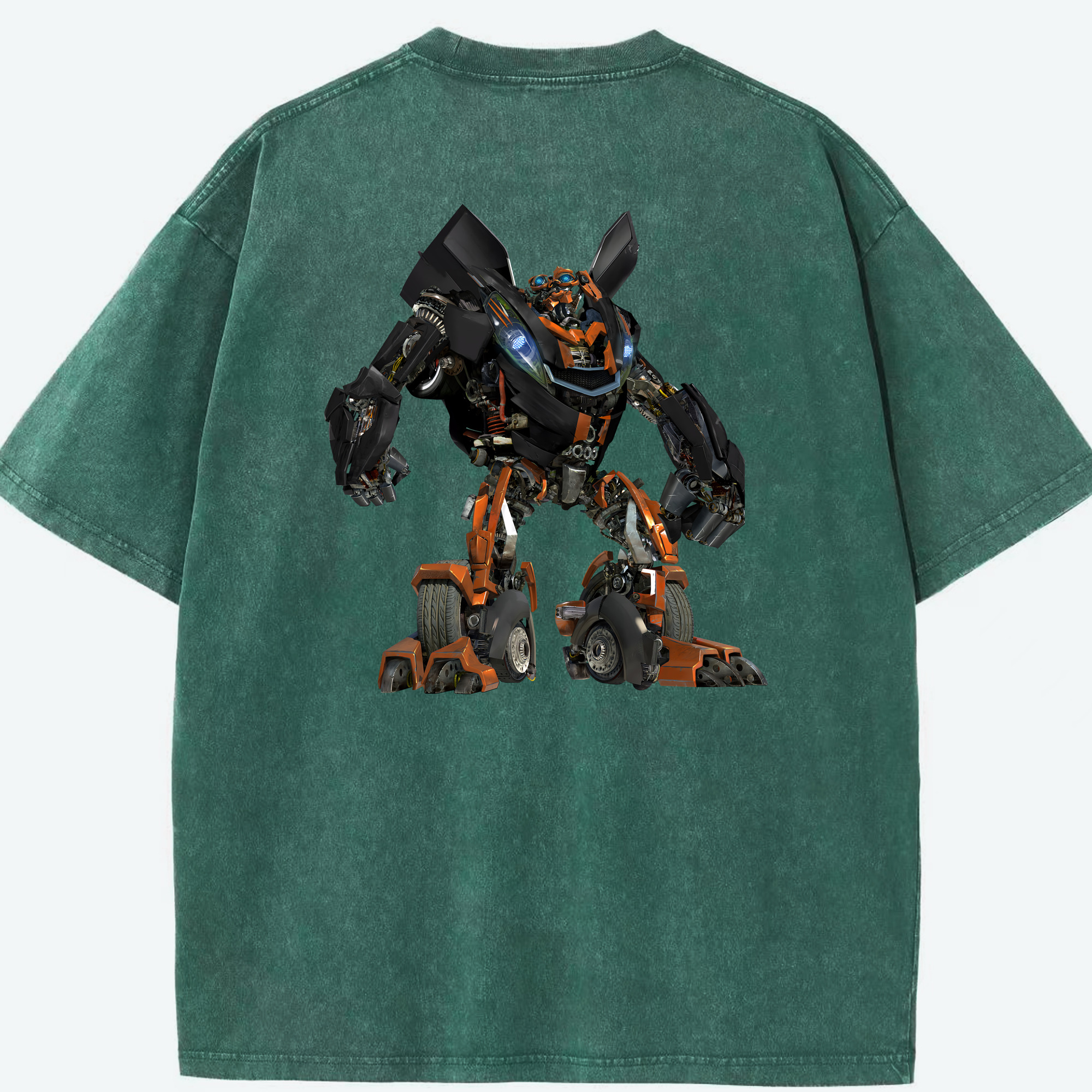 （画像用） Transformers トランスフォーマー 綿100% ヴィンテージ風 半袖Tシャツ（背面プリント）